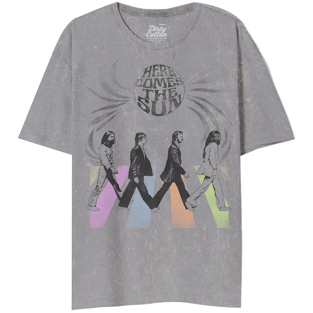 THE BEATLES ビートルズ (結成 65周年 ) - WALK TO THE SUN IN COLOR SILVER / タイダイ / Tシャツ / メンズ - PGS